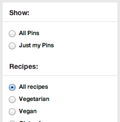 Pinterest recipe search