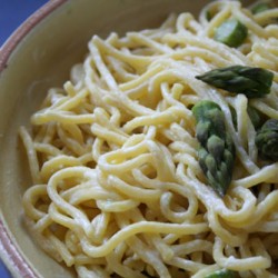 Bigoli with asparagus